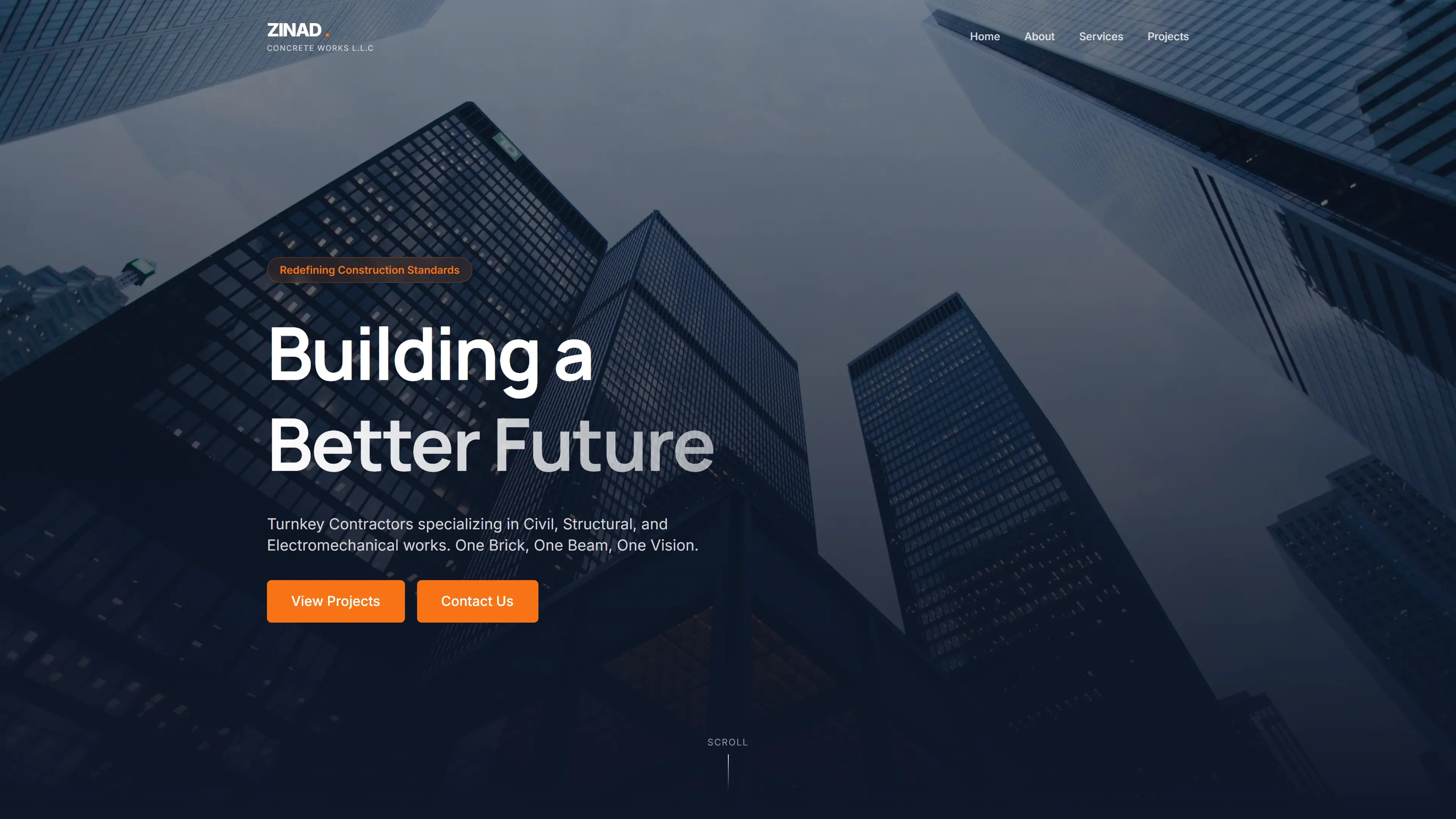 Zinad Concrete Works — Industrial Web